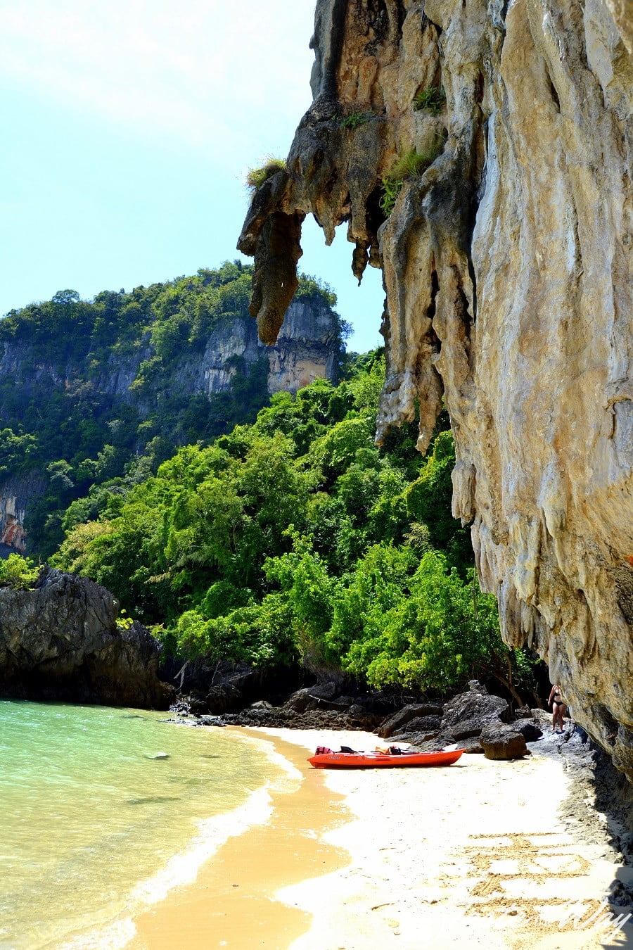 Kayaking to explore the coastline of Ao Nang #Krabi #Thailand #travel