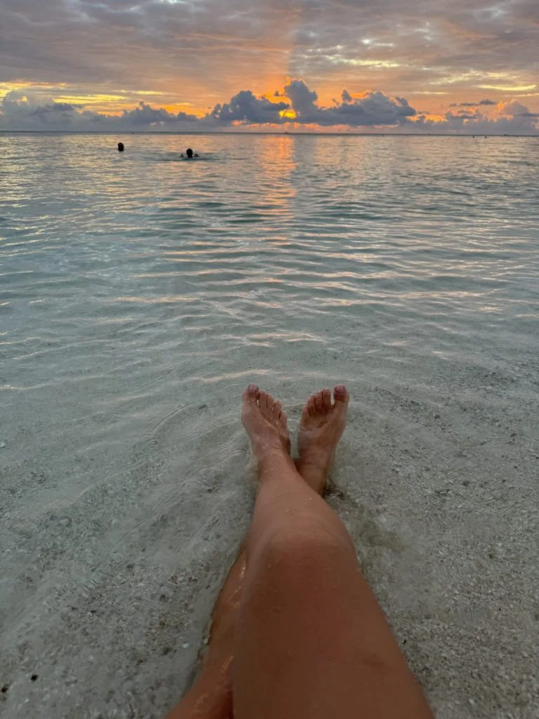 Sunset in Thoddoo Island