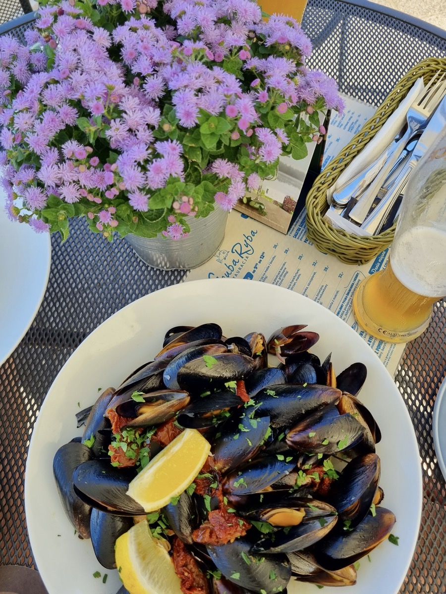 mussels in wine sauce